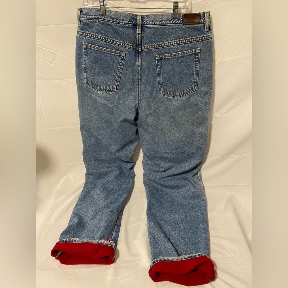 L.L. Bean double L relaxed fit fleece lined insulated women’s jeans size 20 tall - Picture 2 of 9
